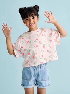 Maedchenkleidung-Mädchen T-Shirt in Cropped-Länge