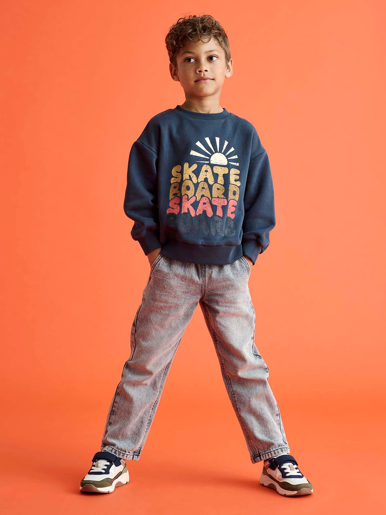 Thumbnail - Weite Jungen Jeans mit Dehnbund