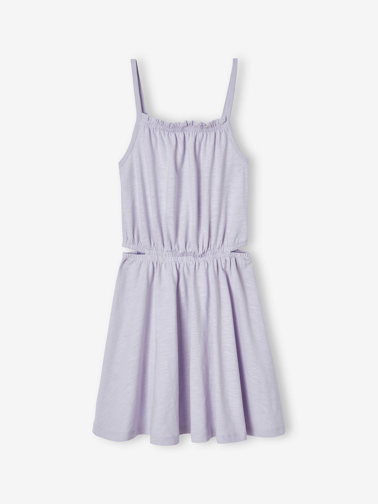 Mädchen Trägerkleid mit Cut-out an den Seiten lavandel