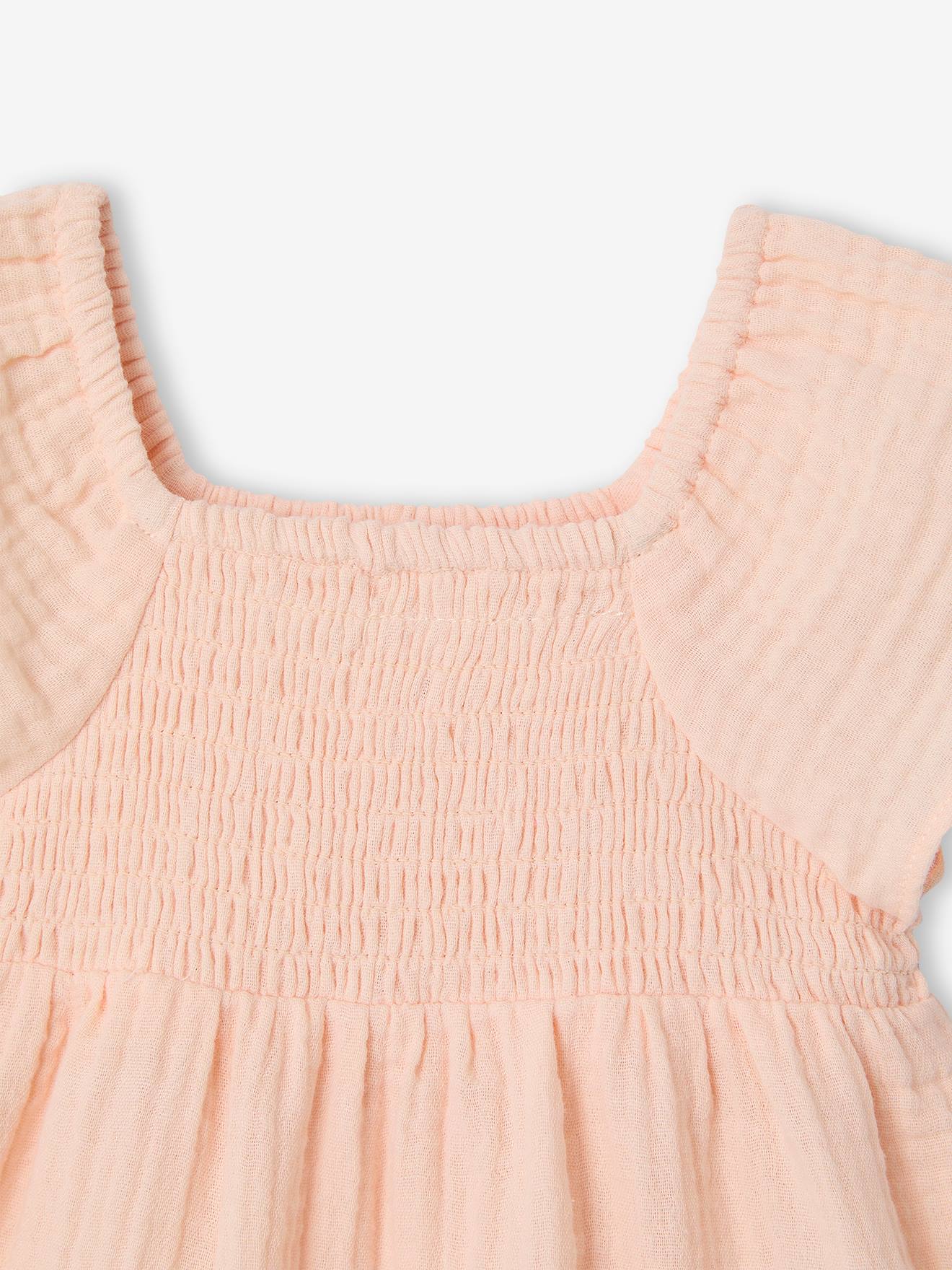 Thumbnail - Gesmoktes Baby Kleid aus Musselin