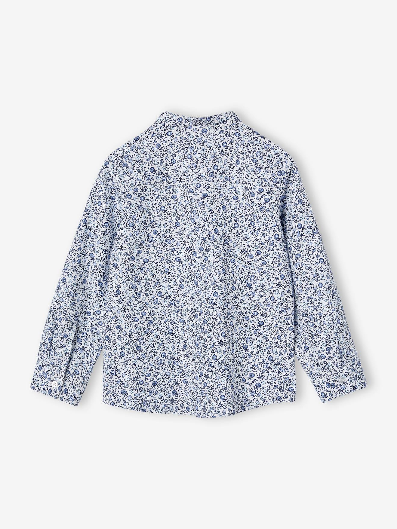 Thumbnail - Jungen Hemd mit Stehkragen und Blumenmuster