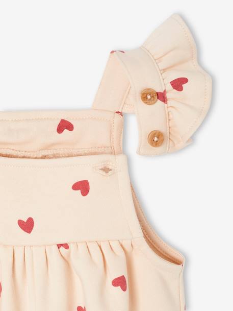 Baby-Set: Sweat-Overall & Haarband mit Recycling-Polyester vanille 5