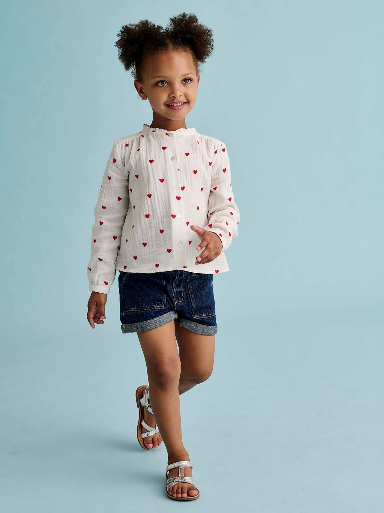 Vertbaudet Mädchen Jeansshorts Basic Dunkelblau 146/152
