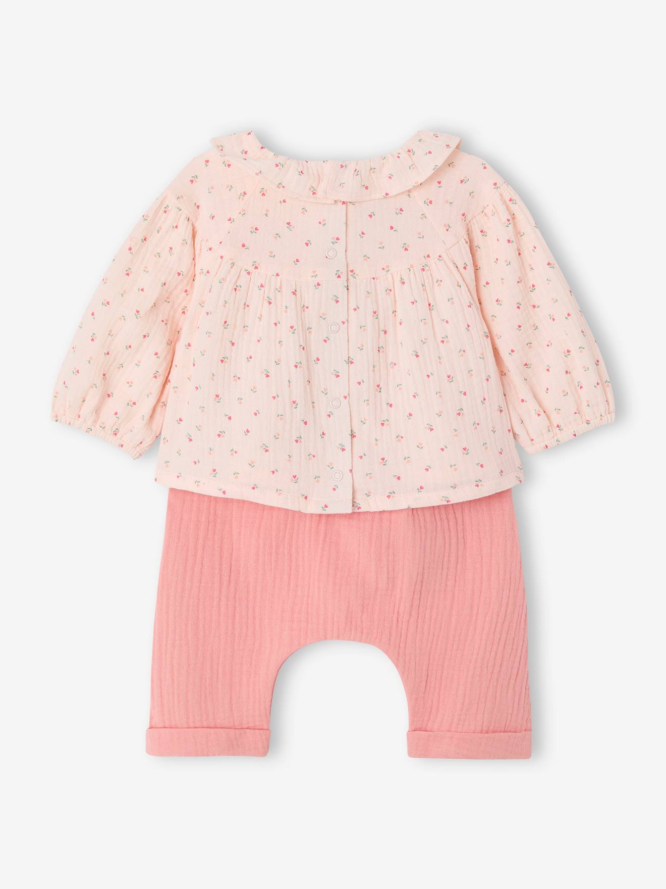 Thumbnail - Baby-Set mit Volants: Bluse & Haremshose