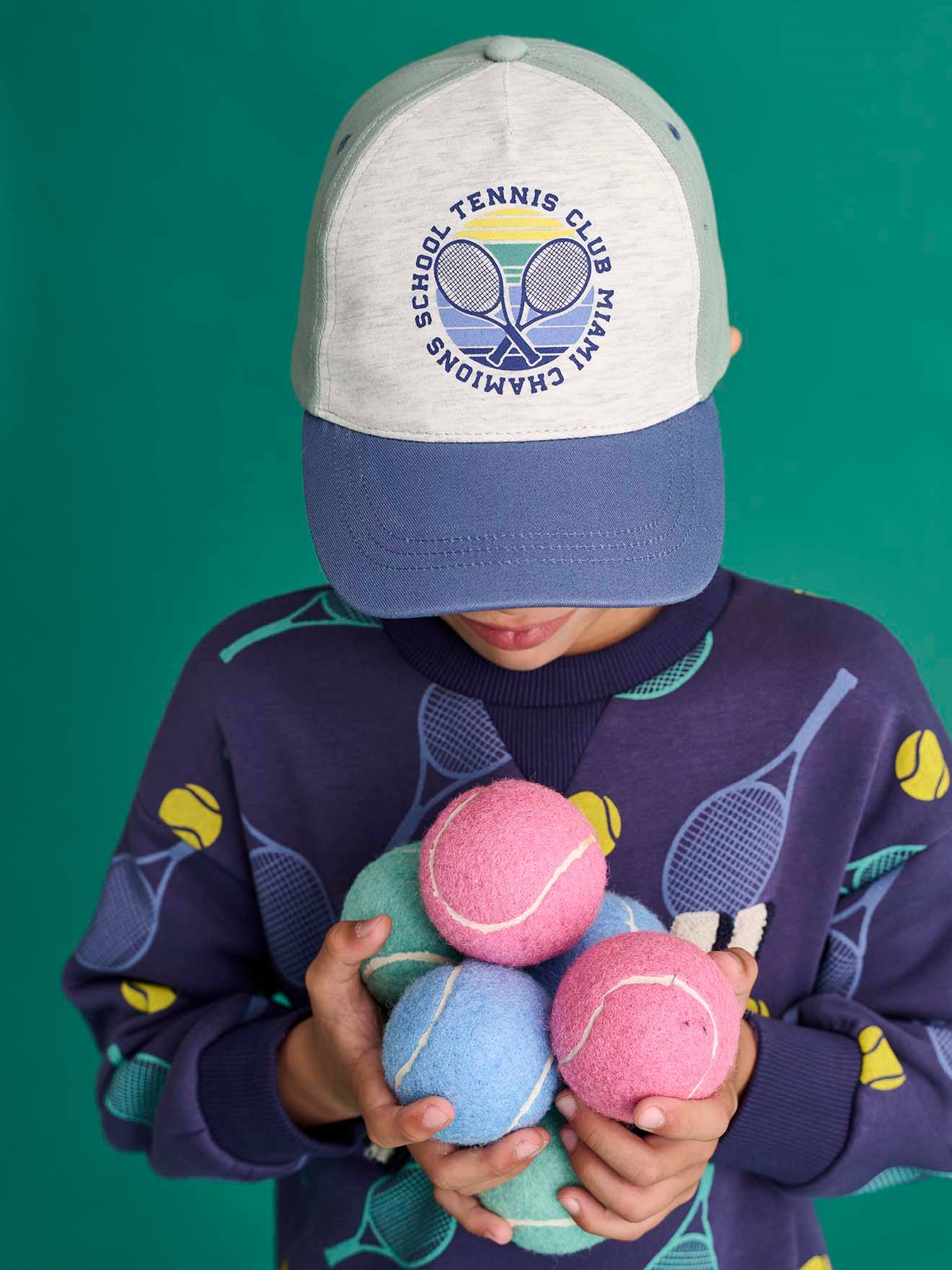 Vertbaudet Jungen Cap Miami Tennis Club Blau 104/116