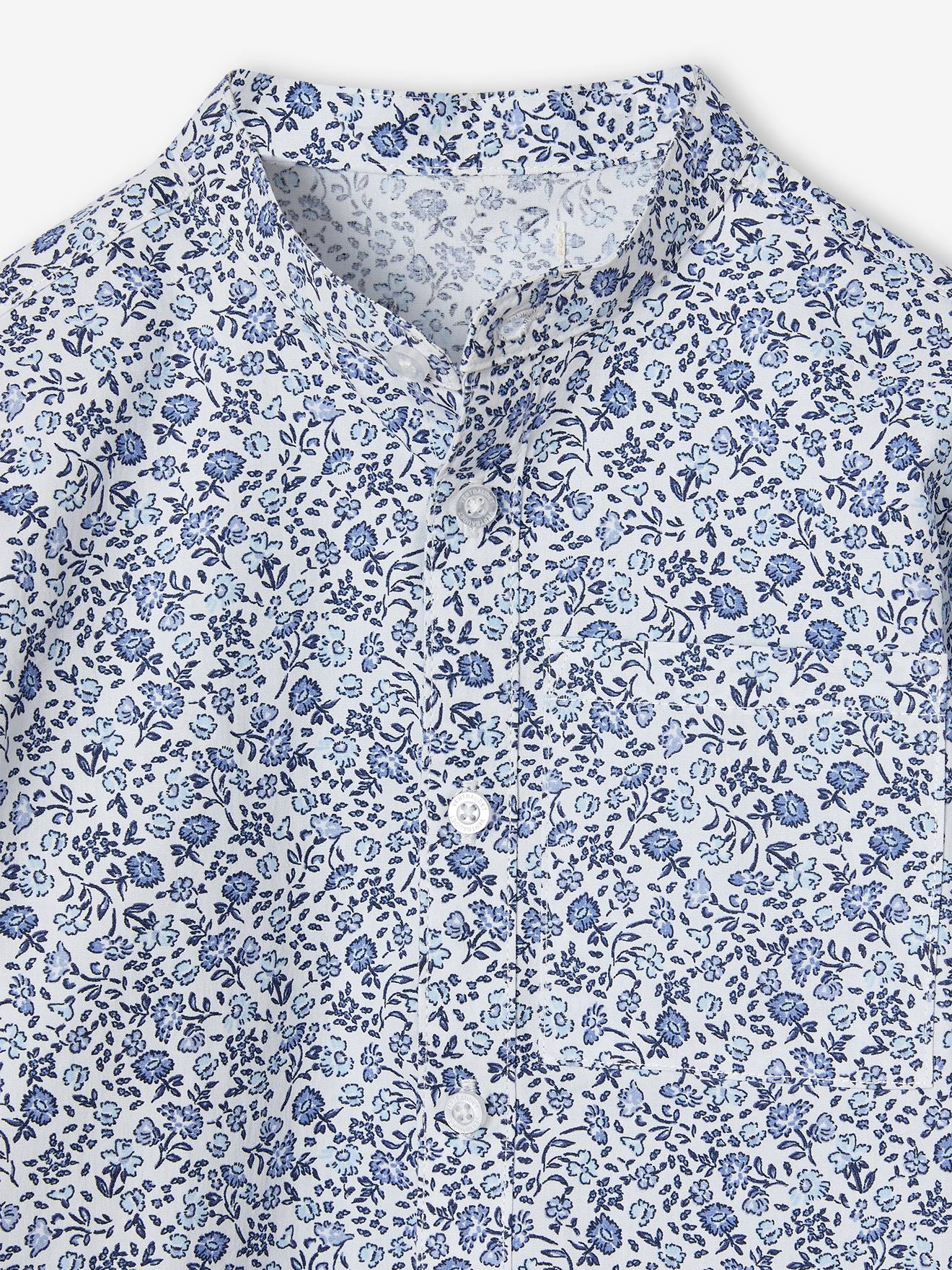 Thumbnail - Jungen Hemd mit Stehkragen und Blumenmuster