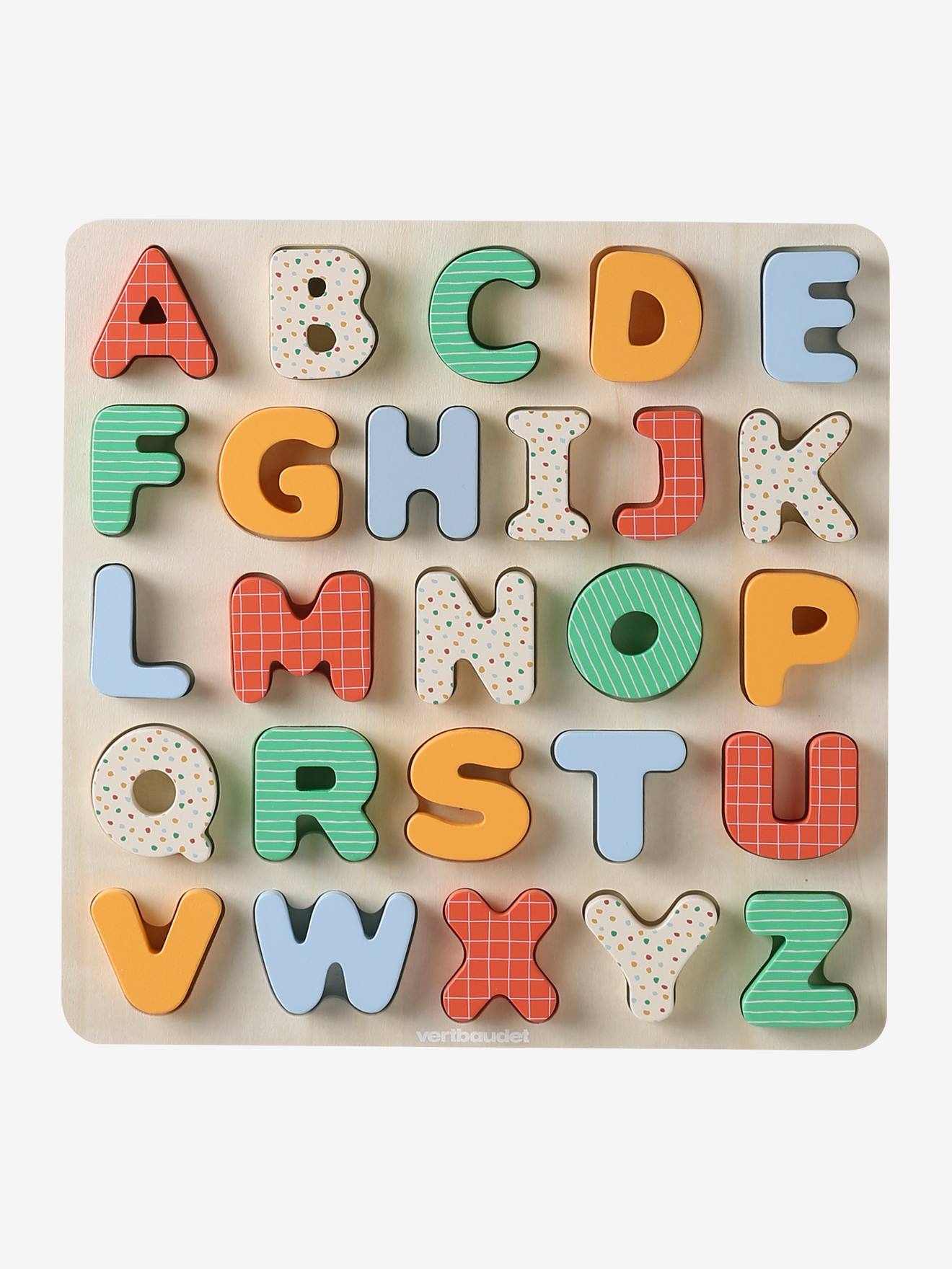 Vertbaudet Kinder Buchstaben-Puzzle Rot Einheitsgröße