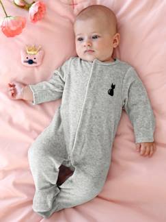 Kinderschlafanzüge & Nachthemden-Baby Strampler „Katze“, Samt Oeko Tex