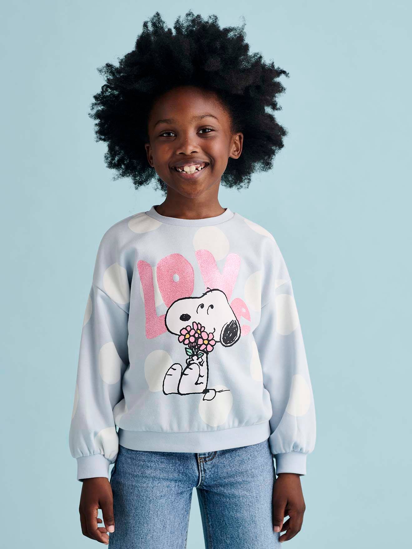 Thumbnail - Kinder Sweatshirt PEANUTS SNOOPY mit Tupfen