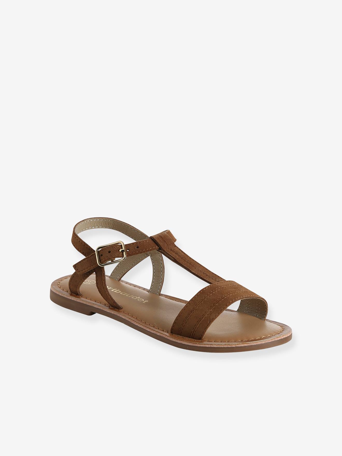 Mädchen Ledersandalen mit Zier-Riemchen