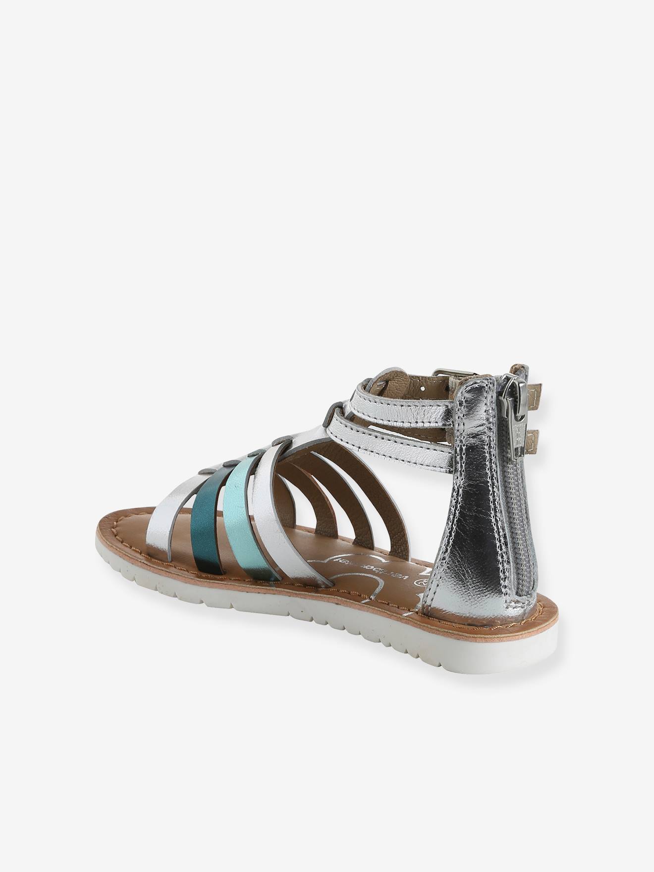 Thumbnail - Kinder Römersandalen aus Leder mit Anziehtrick