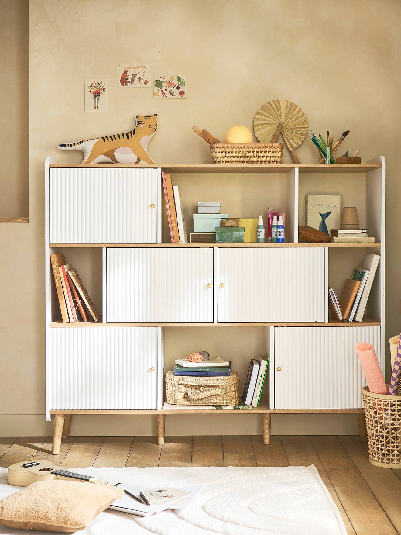 Vertbaudet Kinderzimmer Regalschrank Athen Weiß Einheitsgröße