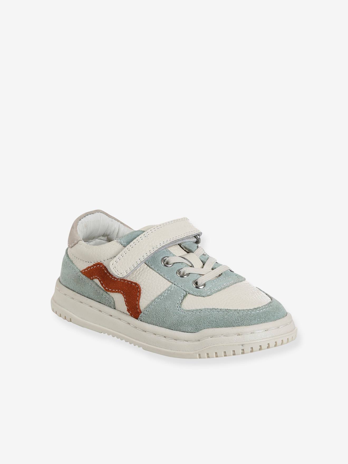 Kinder Ledersneakers mit Anziehtrick und elastischer Schnürung set