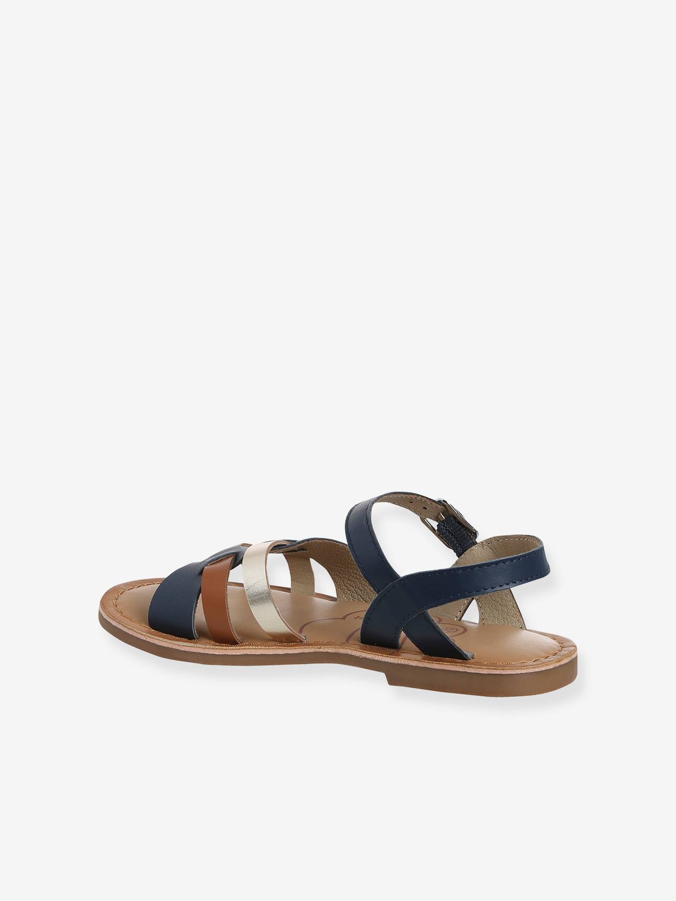 Thumbnail - Kinder Leder-Sandalen mit Schnalle und Anziehtrick set