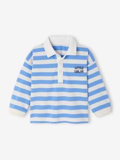 Babymode-Shirts & Rollkragenpullover-Bio-Kollektion: Baby Poloshirt mit breiten Streifen