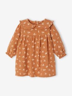 Babymode-Kleider & Röcke-Baby Kleid aus geblümtem Musselin