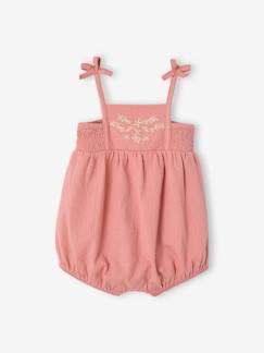 Babymode-Gesmokter Baby Overall mit Trägern