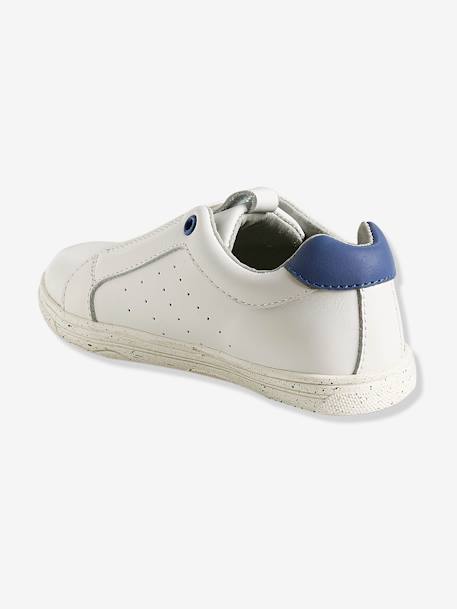 Leder-Sneakers für Jungen, Gummizug - dunkelblau+grau bedruckt+weiß - 13