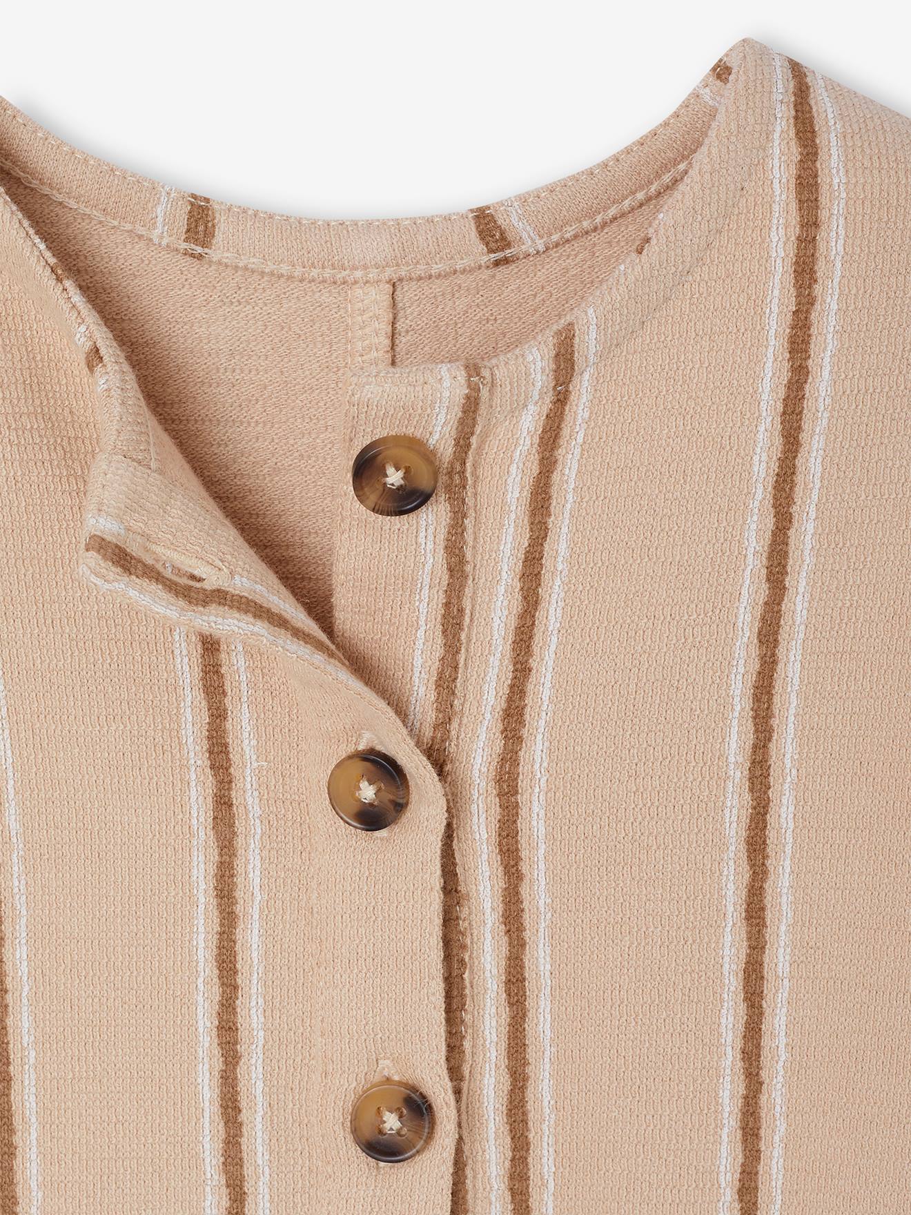 Thumbnail - Bio-Kollektion: Baby Overall aus em Strick sandfarben