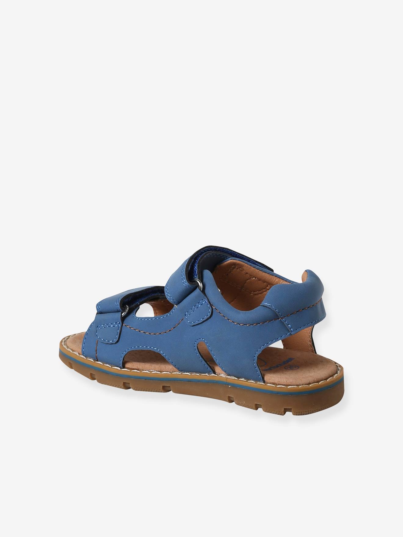 Thumbnail - Kinder Leder-Sandalen mit 2 Klettriemchen und Anziehtrick