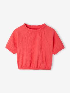 Maedchenkleidung-Shirts & Rollkragenpullover-Mädchen Blusenshirt in Cropped-Länge