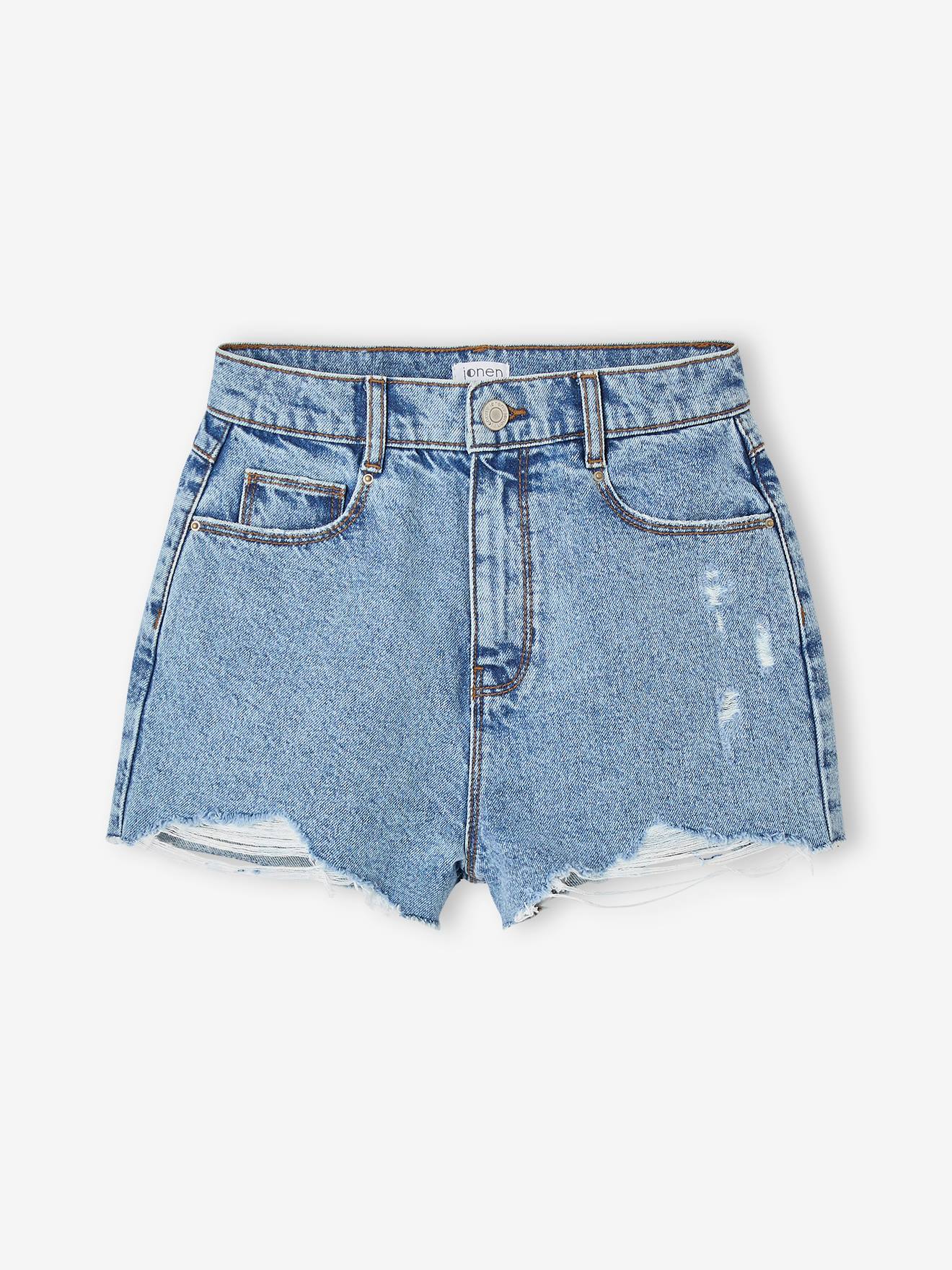 Mädchen Jeans-Shorts JONEN mit Used-Effekt blau Gr. 164