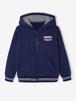 Jungenkleidung-Pullover, Strickjacken, Sweatshirts-Sweatshirts-Jungen Sportjacke mit Kapuze und Recycling-Polyester