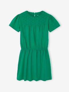 Maedchenkleidung-Kleider-Mädchen Kleid mit Makramee-Details