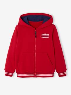 Jungenkleidung-Pullover, Strickjacken, Sweatshirts-Sweatshirts-Jungen Sportjacke mit Kapuze und Recycling-Polyester
