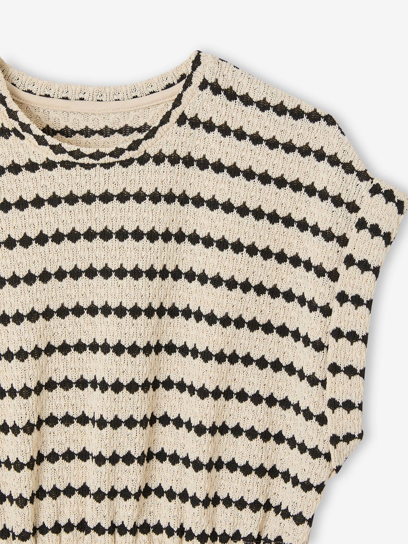 Thumbnail - Mädchen Kleid aus Fantasiestrick mit Cut-outs JONEN