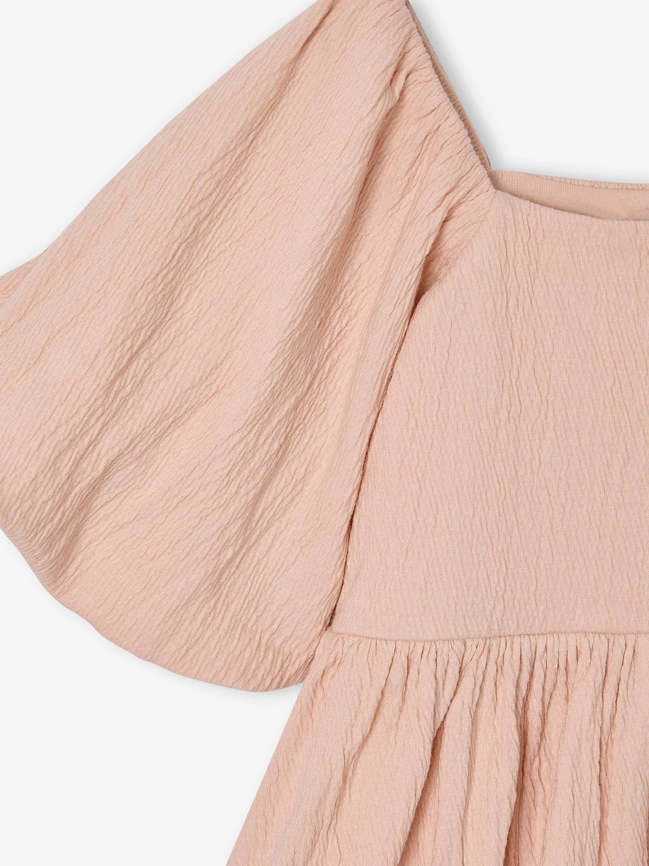Thumbnail - Festliches Mädchen Kleid mit Reliefstruktur hell