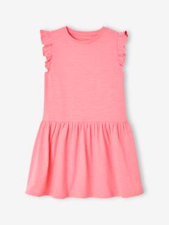 Maedchenkleidung-Kleider-Mädchen Kleid mit Volantärmeln Basic