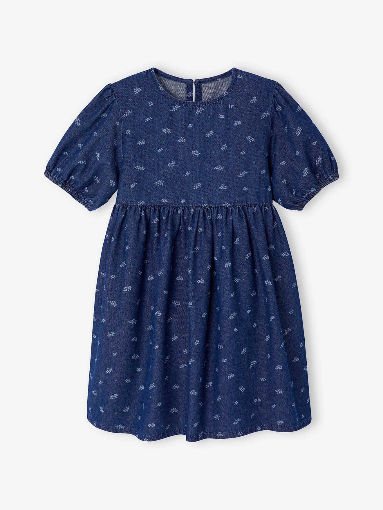 Vertbaudet Mädchen Jeanskleid Dunkelblau 146/152