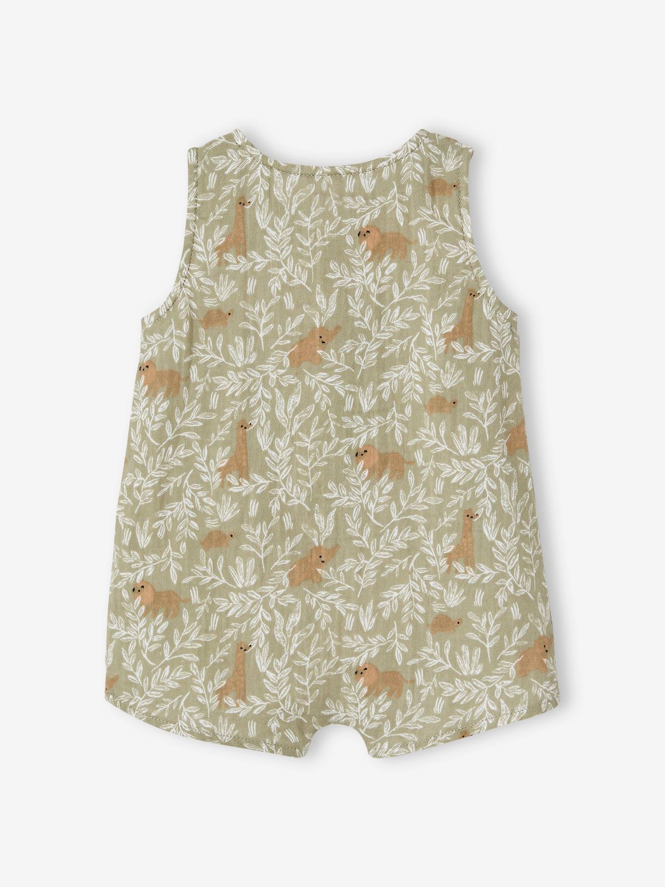 Thumbnail - Baby Kurzoverall mit Dschungelprint
