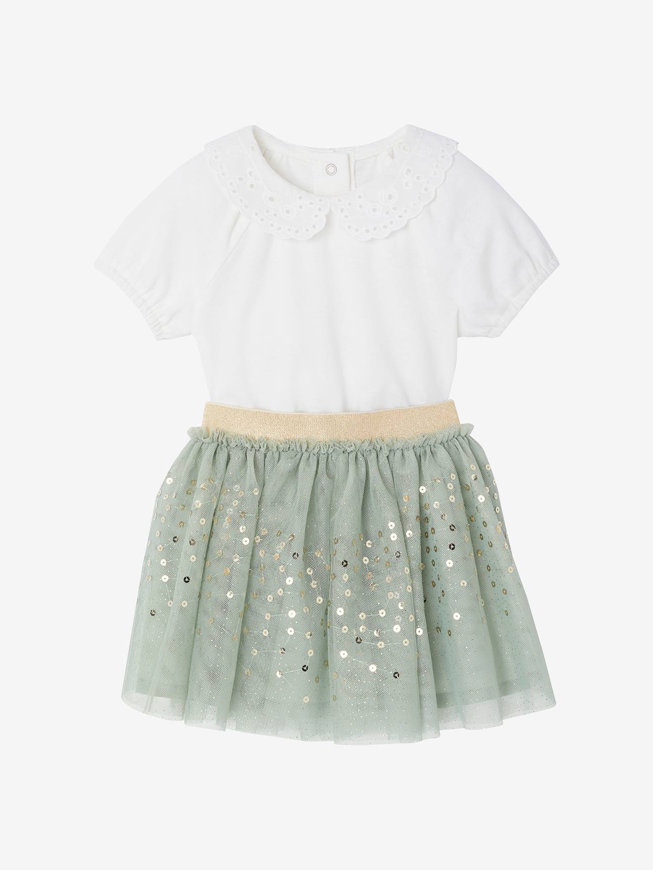 Thumbnail - Festliches Mädchen Baby-Set