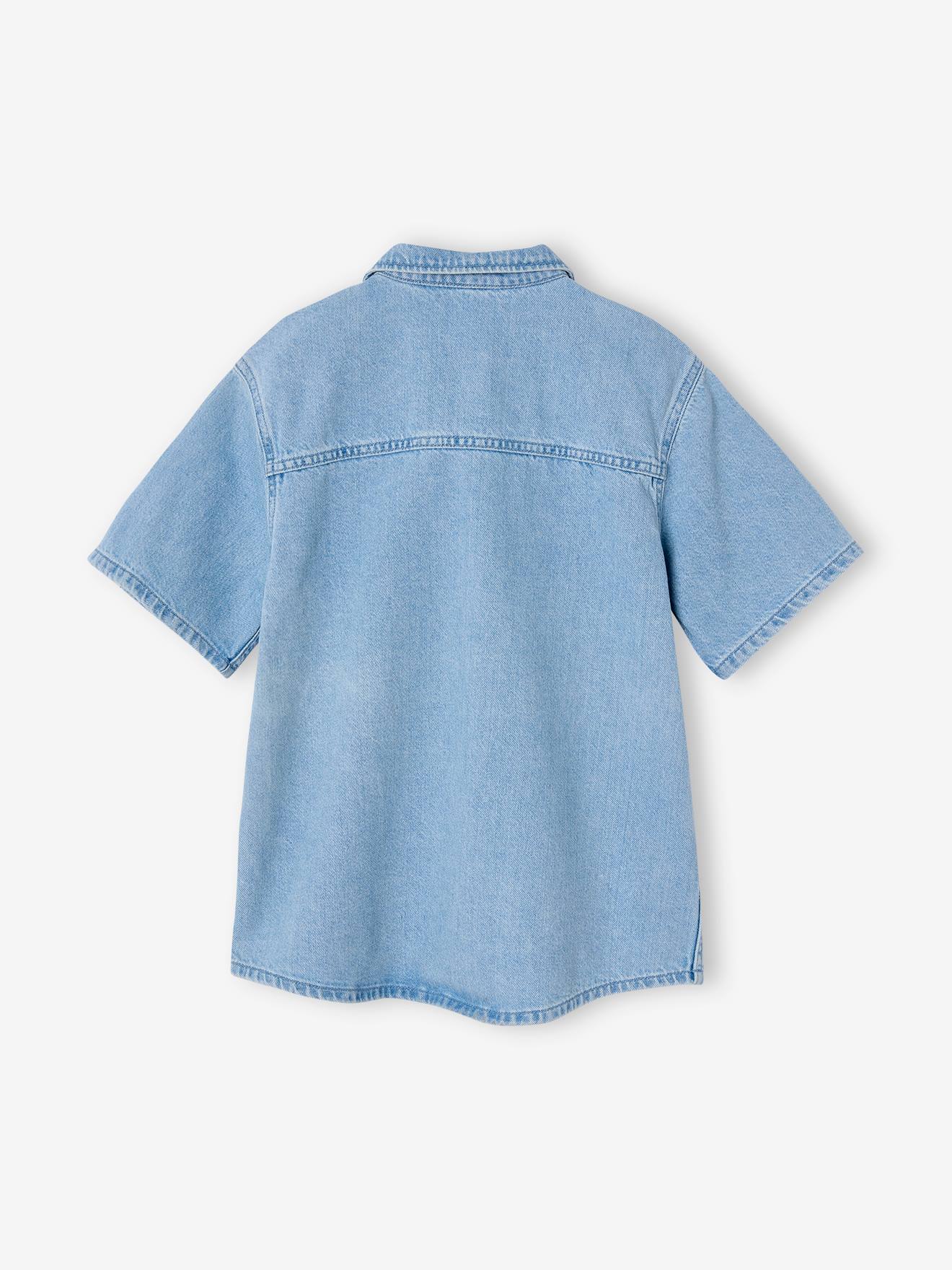 Thumbnail - Jungen Kurzarm-Hemd aus Light-Denim JONEN