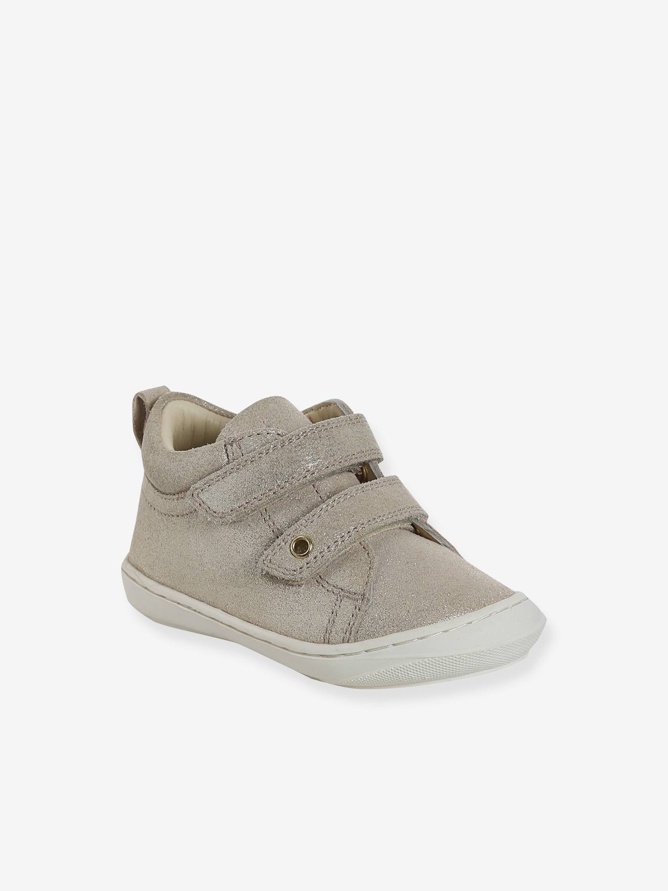 Baby Lauflernschuhe mit Klett aus weichem Leder