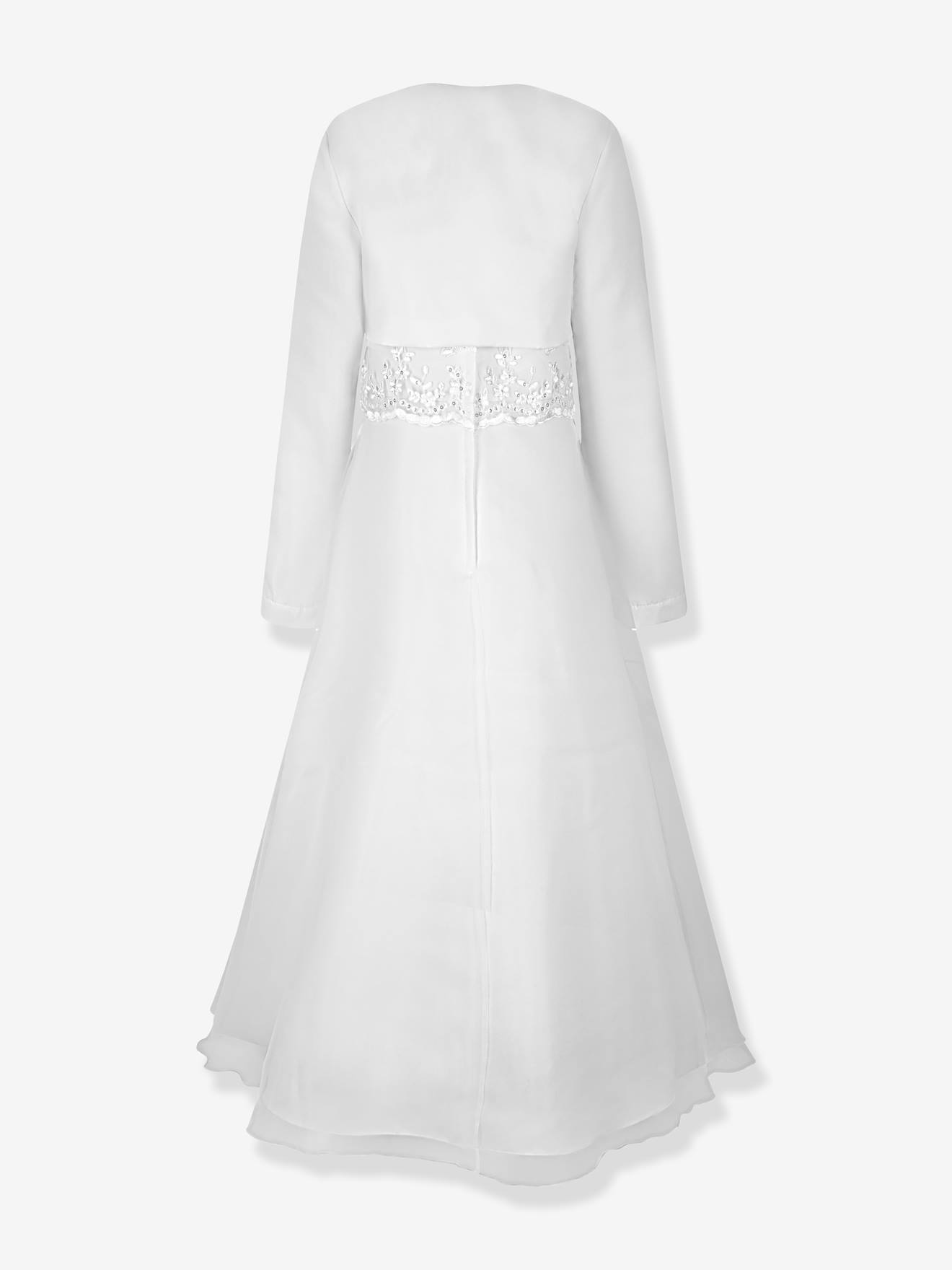 Thumbnail - Set aus Kommunionkleid mit Blumen und Pailletten & Bolero Mädchen Happy Girls