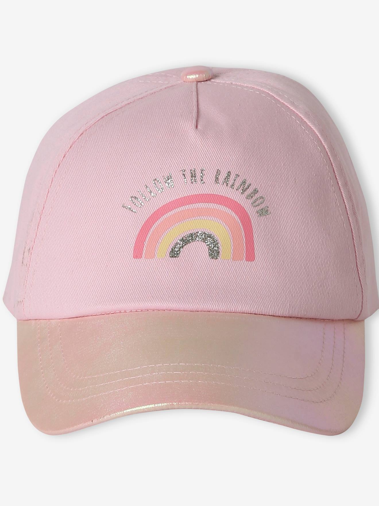 Thumbnail - Mädchen Cap mit Regenbogen hell