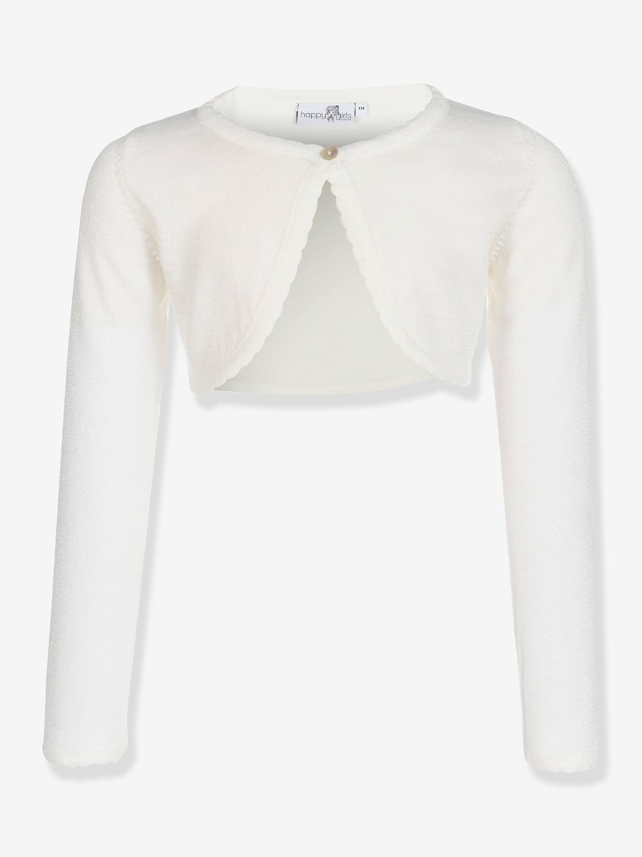 Festlicher Bolero mit Glanzeffekt Kommunion Mädchen Happy Girls wollweiß Gr. 164