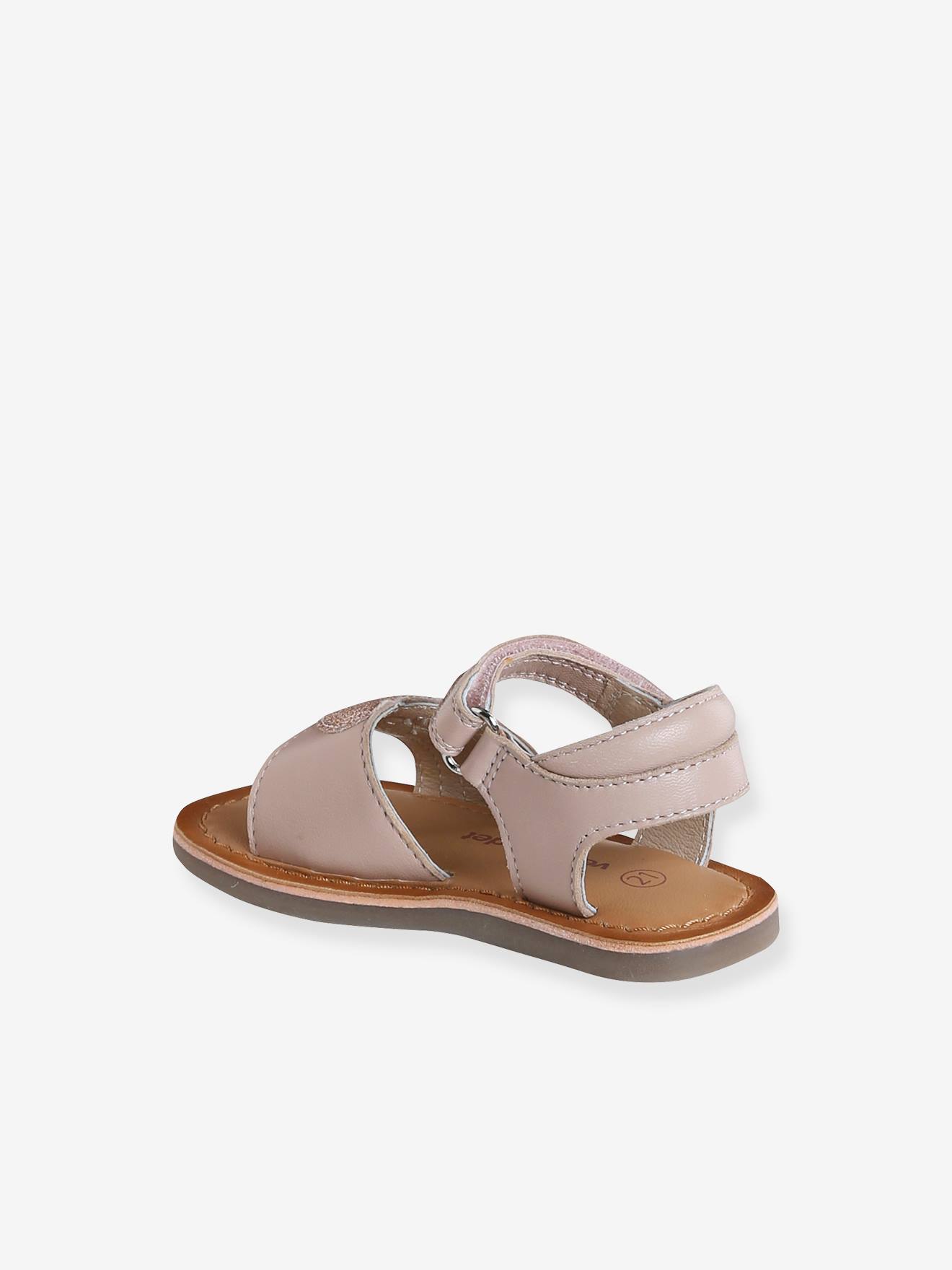 Thumbnail - Baby Leder-Sandalen mit Klettverschluss und Herzen set