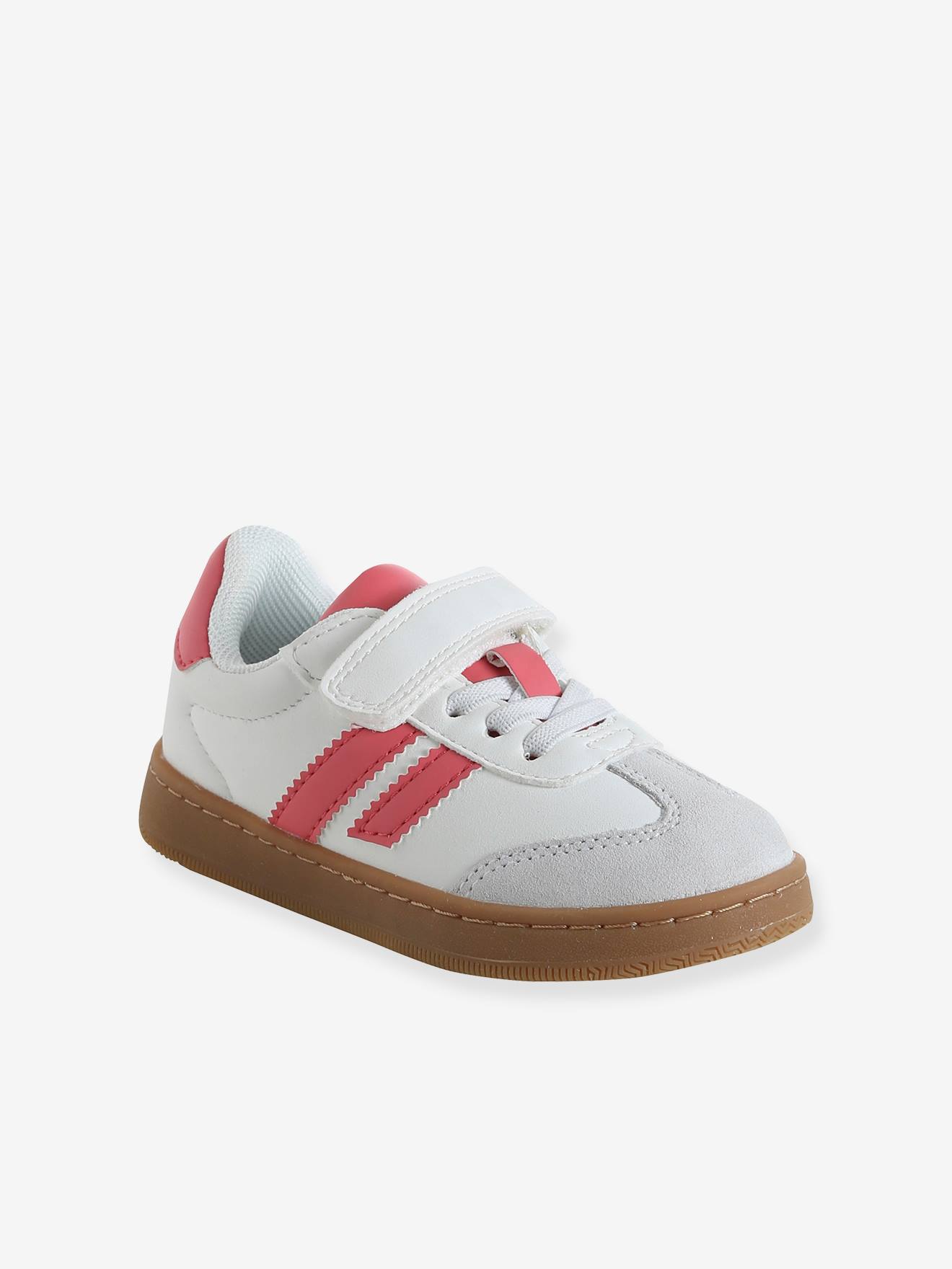 Kinder Sneakers mit elastischer Schnürung & Anziehtrick himbeer Gr. 26 von vertbaudet