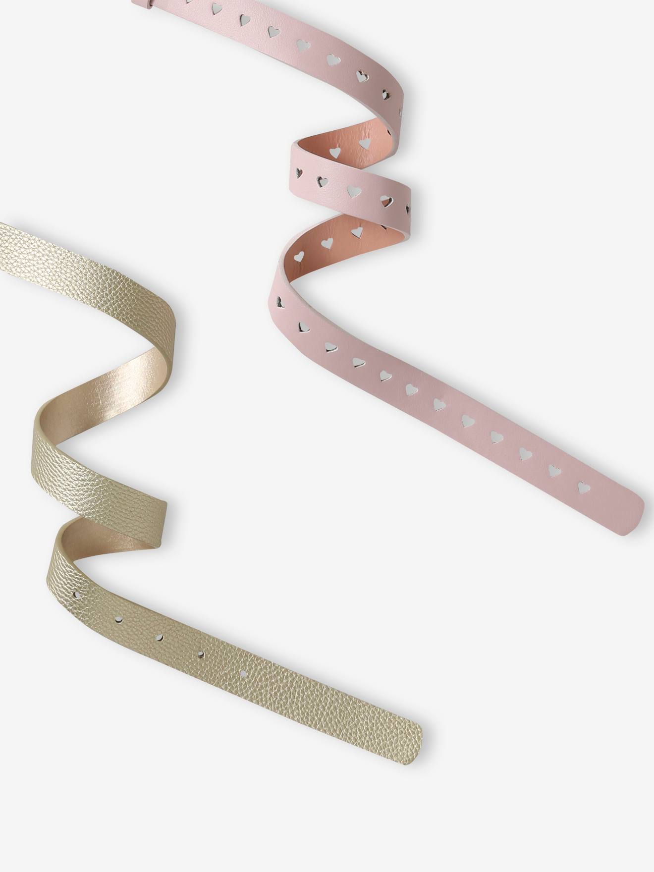 Thumbnail - 2er-Pack Mädchen Gürtel mit Herzen hell