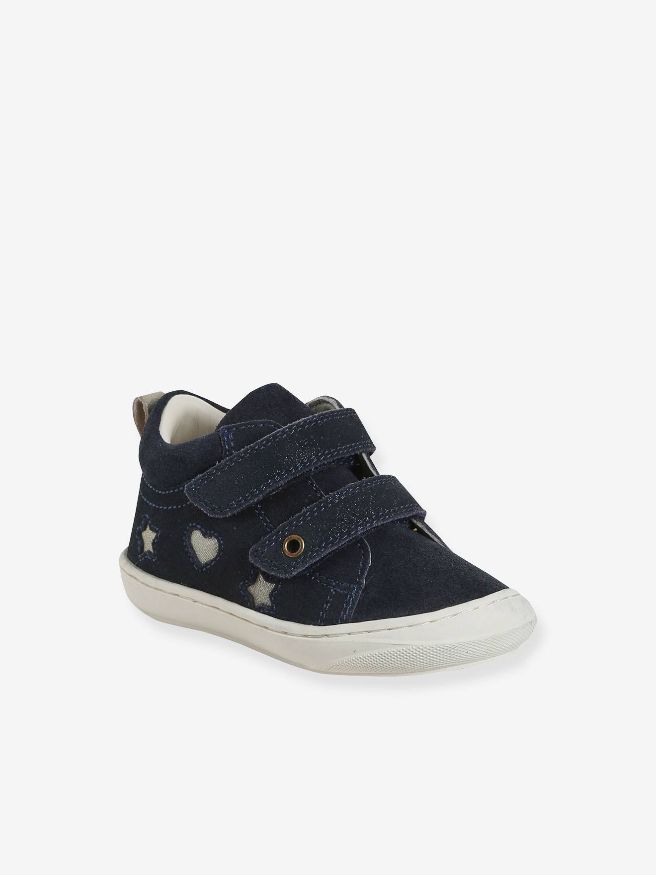 Baby Leder-Lauflernschuhe mit Klettverschluss blau Gr. 20 von vertbaudet
