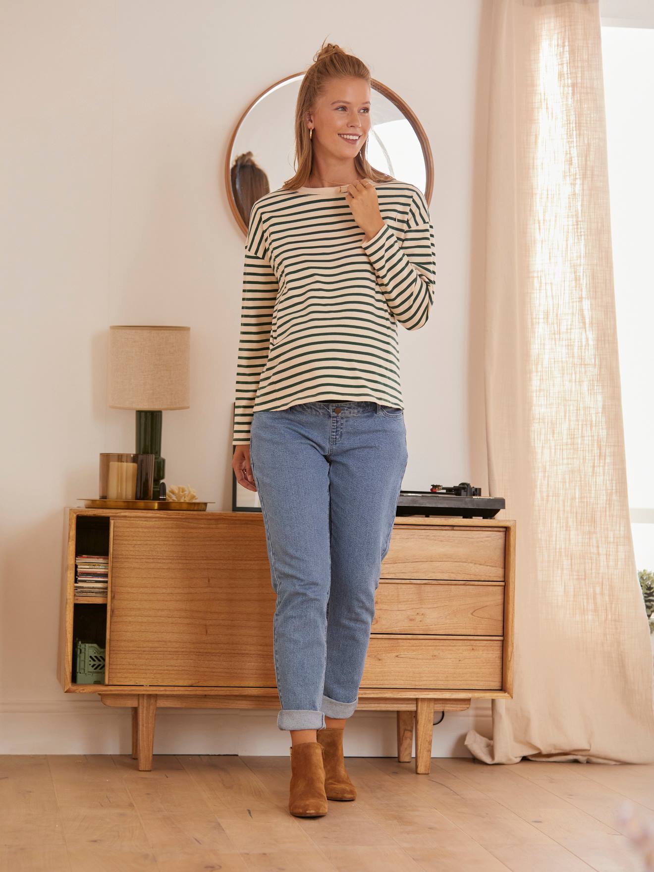 Umstands-Jeans mit Stretch-Einsatz
