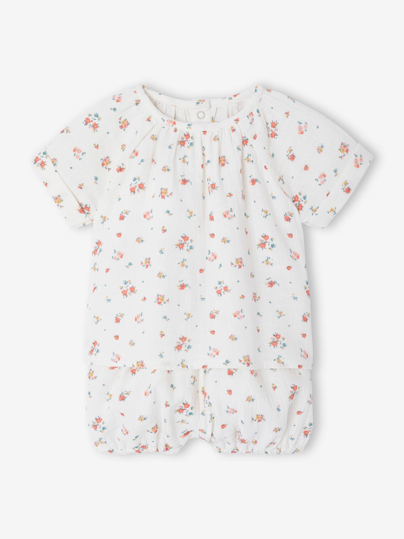 Thumbnail - 2er-Pack kurze Baby Schlafanzüge aus Musselin neon