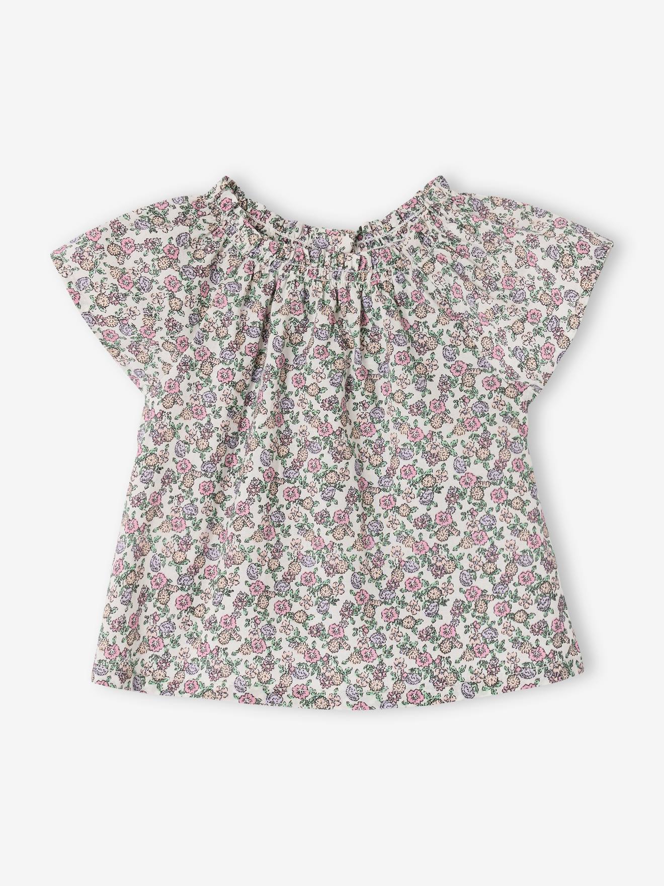 Mädchen Baby Bluse mit Blumenmuster