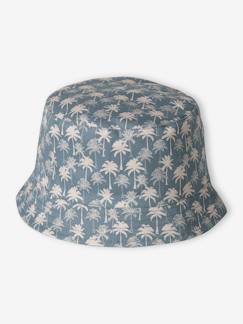 Jungenkleidung-Accessoires-Wendbarer Jungen Sonnenhut mit Palmen
