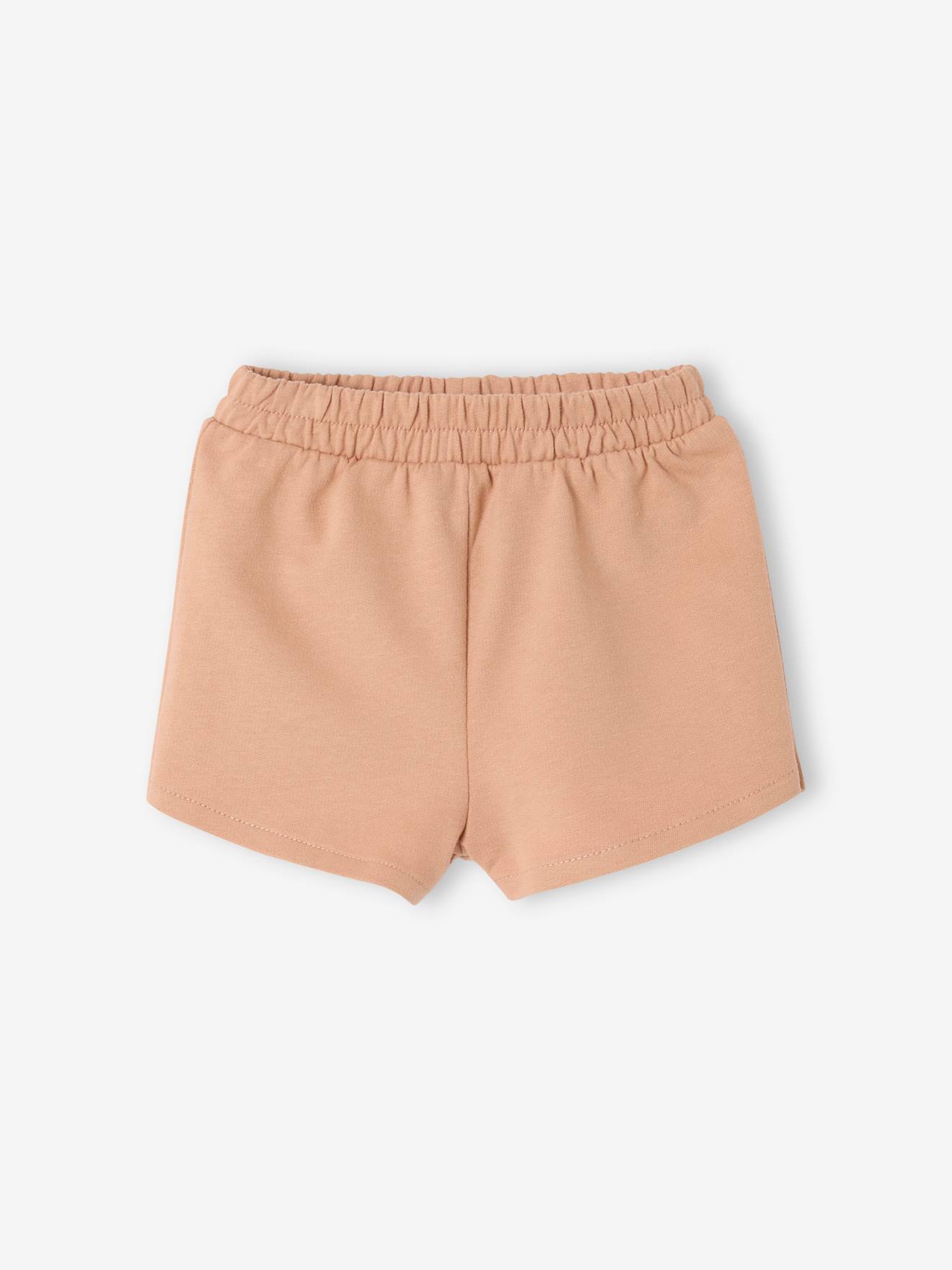 Thumbnail - Bio-Kollektion: 2er-Pack Baby Shorts aus leichter Sweatware tonfarben