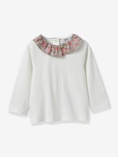 Baby Shirt mit Liberty-Kragen CYRILLUS aus Bio-Baumwolle  [numero-image]